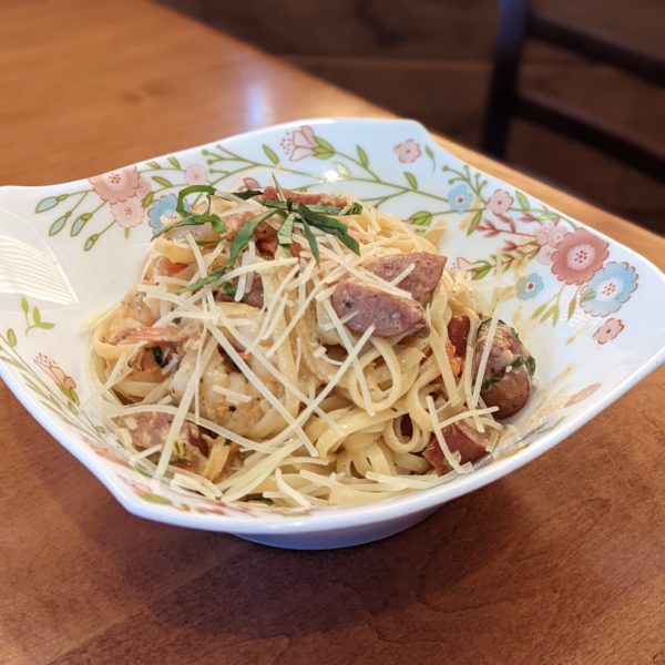CAJUN SHRIMP AND ANDOUILLE PASTA | 18.99
