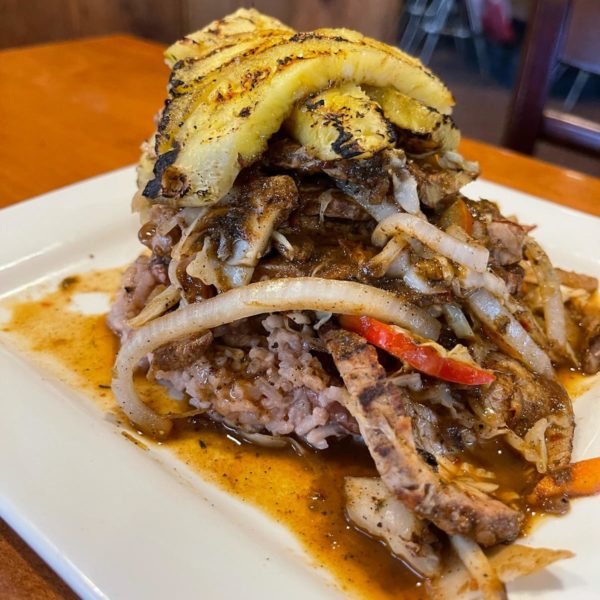 JERK PORK STIR FRY WITH RICE AND PEAS | 17.99