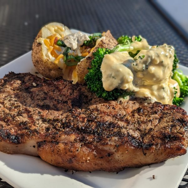 WOOD-GRILLED NY STRIP | 28.99