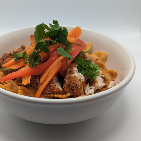 CRISPY CHICKEN THAI PEANUT FARFALLE | 17.99