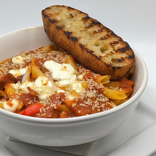 SAUSAGE & PEPPERS PENNE ROSA // $18.99