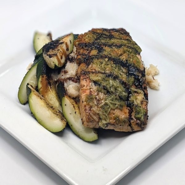 PARMESAN PESTO SALMON // $22.99 PARMESAN PESTO SALMON // $22.99