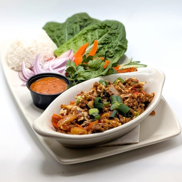 GINGER PORK LETTUCE WRAPS // $16.99
